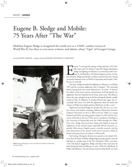 Eugene B. Sledge MBM August 2020 FINAL.Pdf (3.688