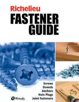 Screws Dowels Anchors Hole Plugs Joint Fasteners