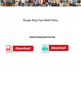 Burger King Free Refill Policy