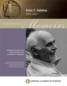 Fotis C. Kafatos 1940–2017