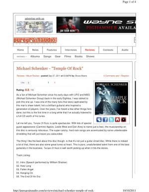 Michael Schenker - "Temple of Rock"