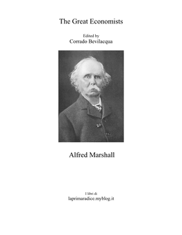 The Great Economists Alfred Marshall