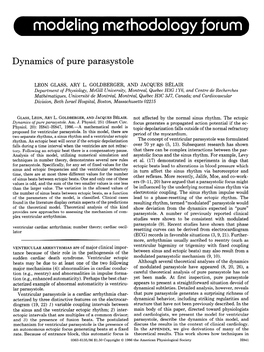 Dynamics of Pure Parasystole