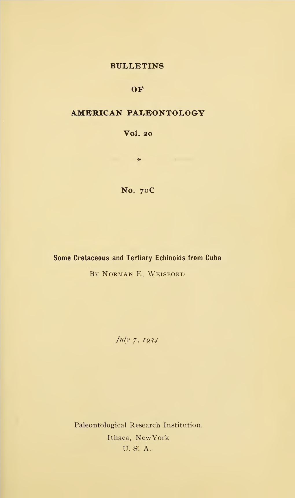 Bulletins of American Paleontology