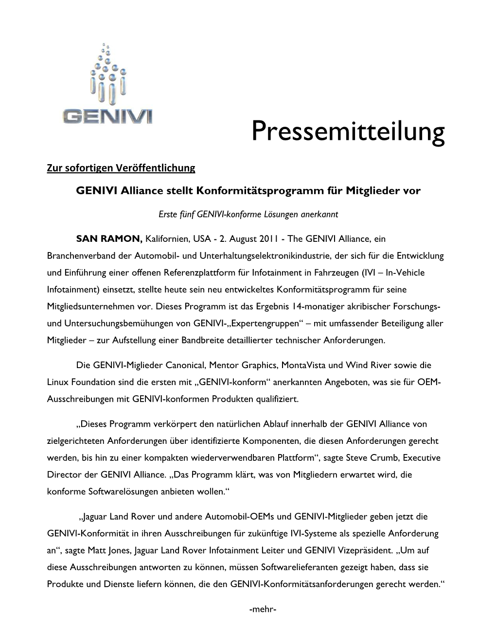 Pressemitteilung