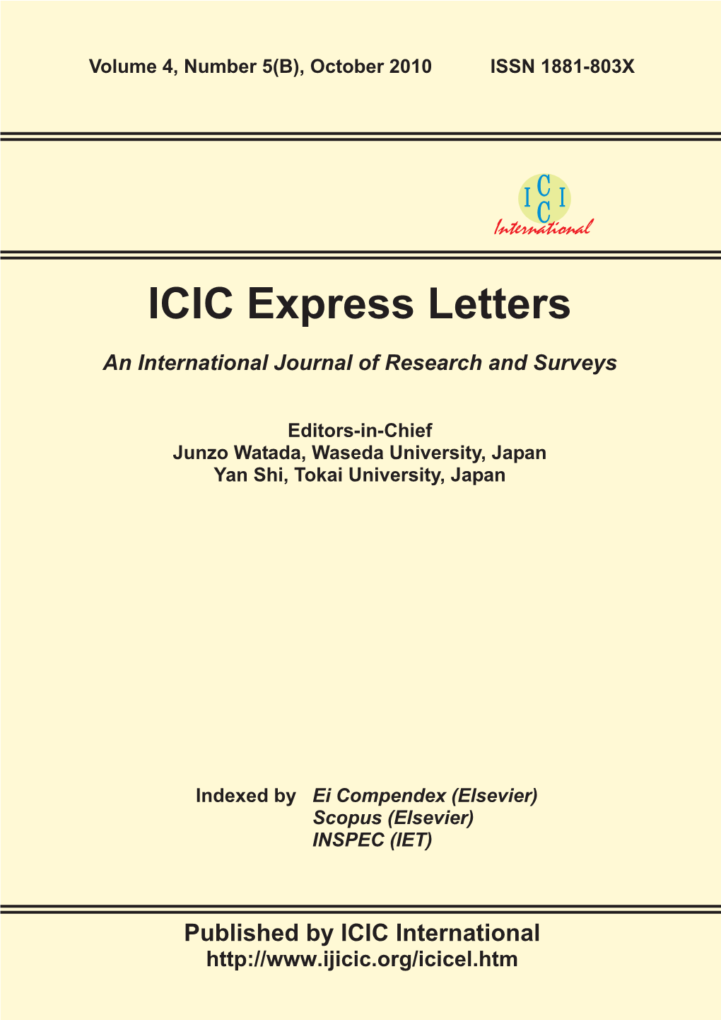 ICIC Express Letters