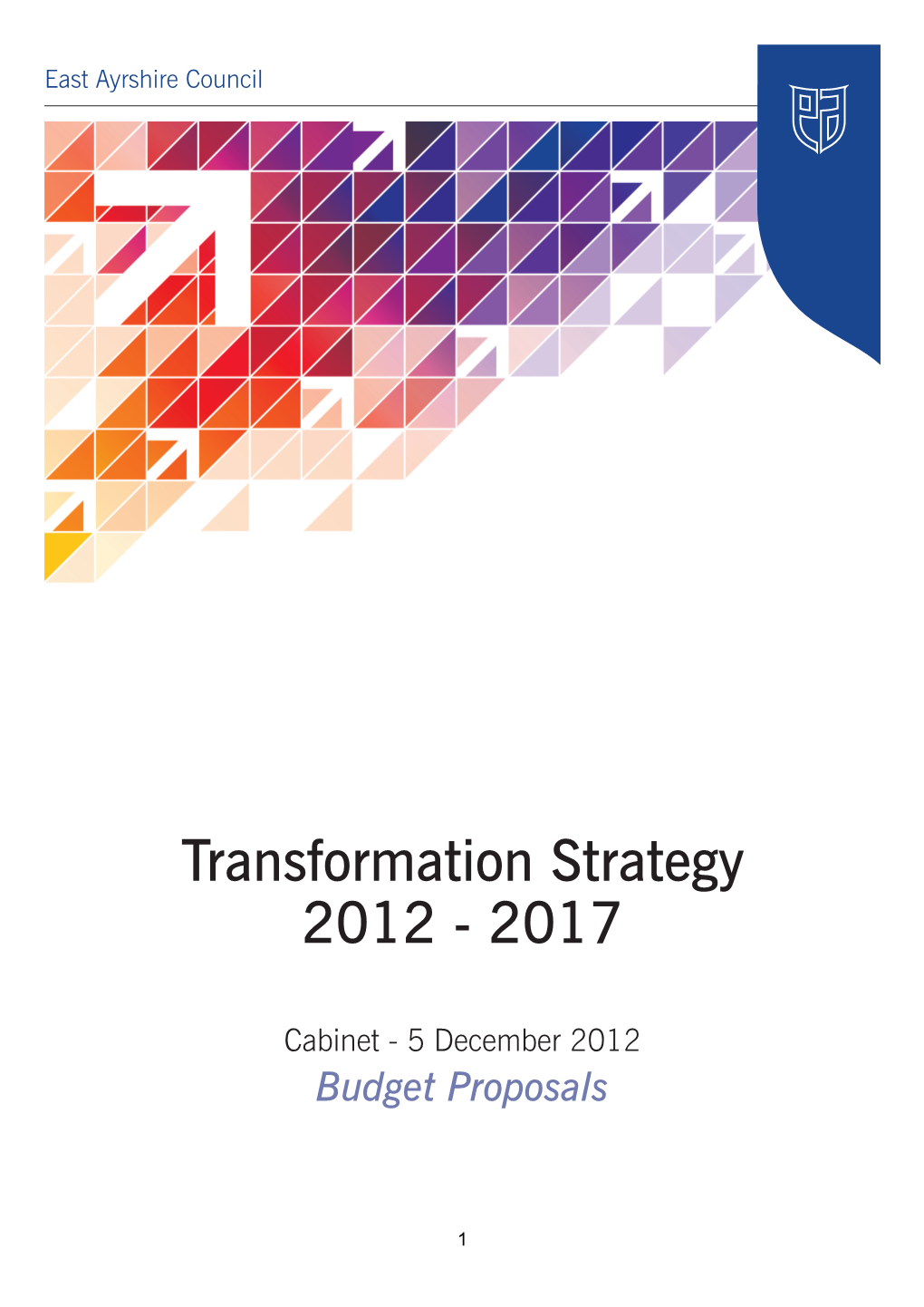 Transformation Strategy 2012 - 2017