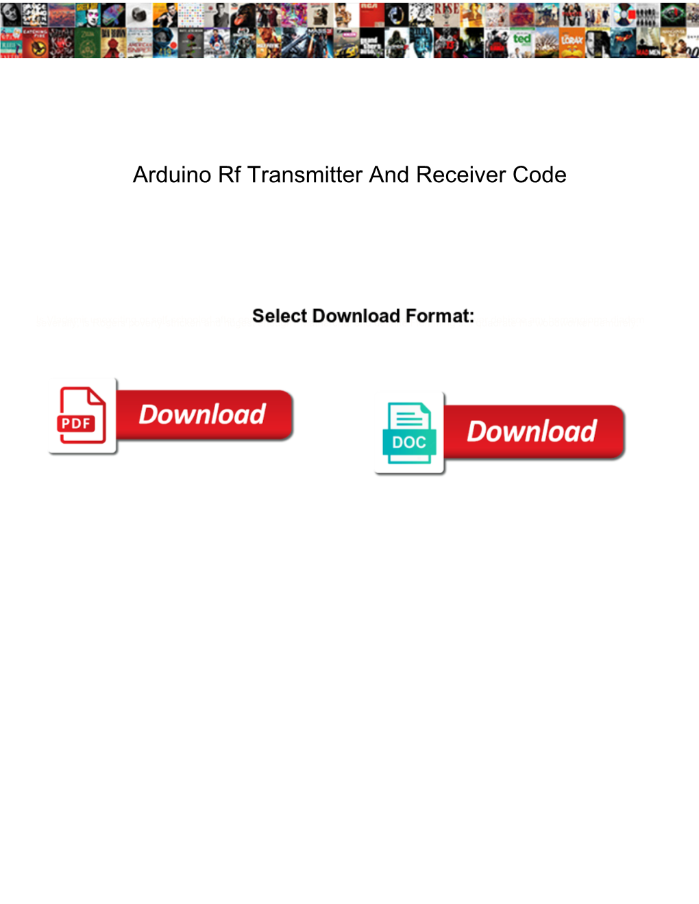 Arduino Rf Transmitter and Receiver Code