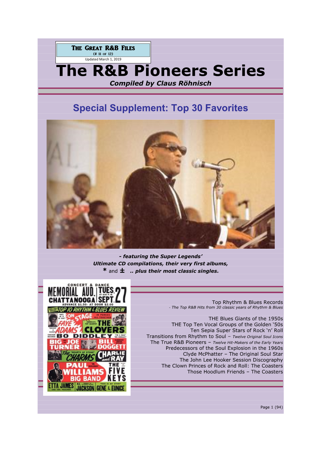 The R&B Pioneers Series