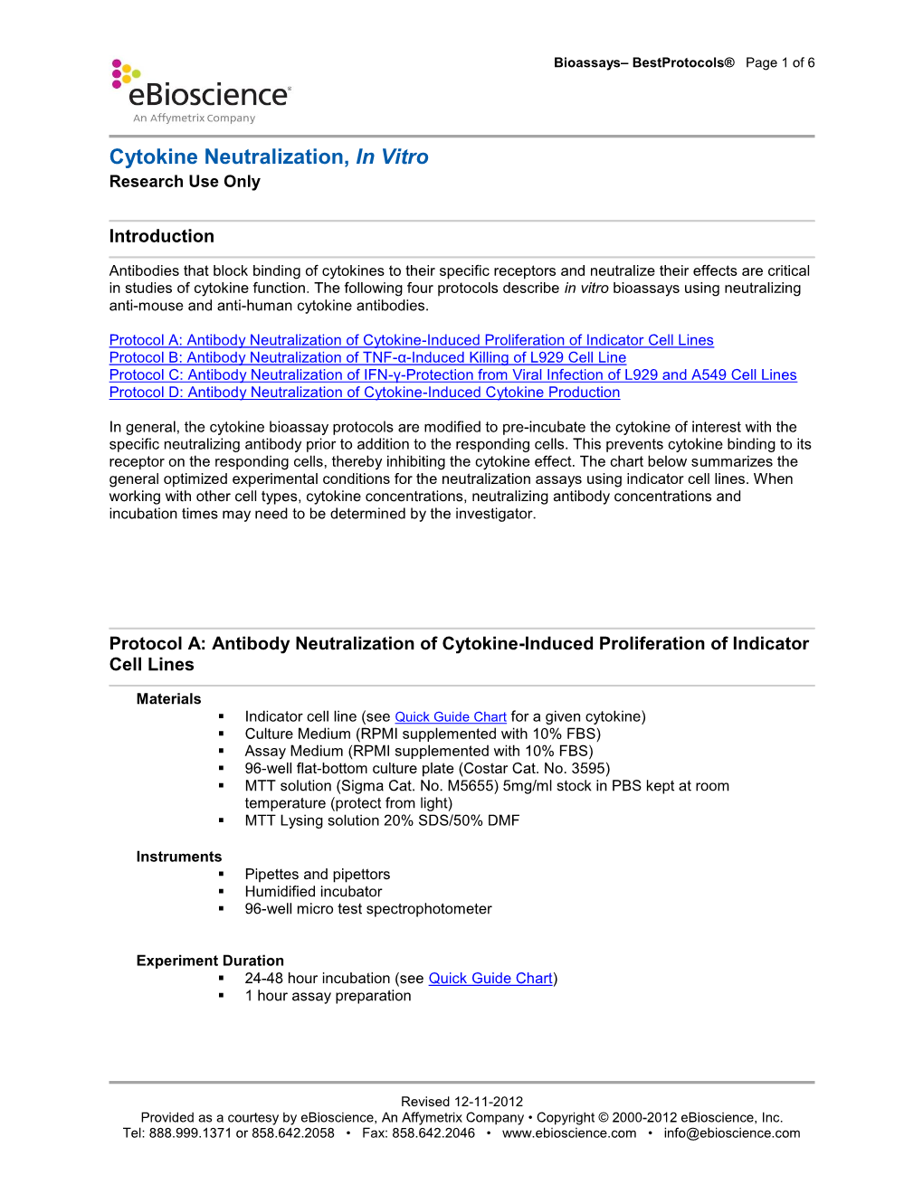 Cytokine Neutralization, in Vitro Research Use Only