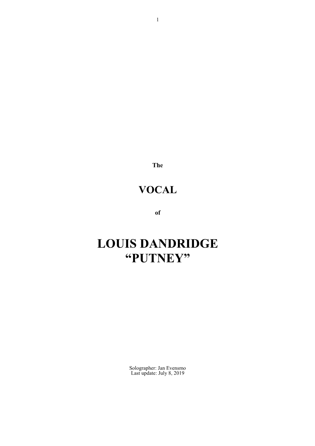 Louis Dandridge “Putney”