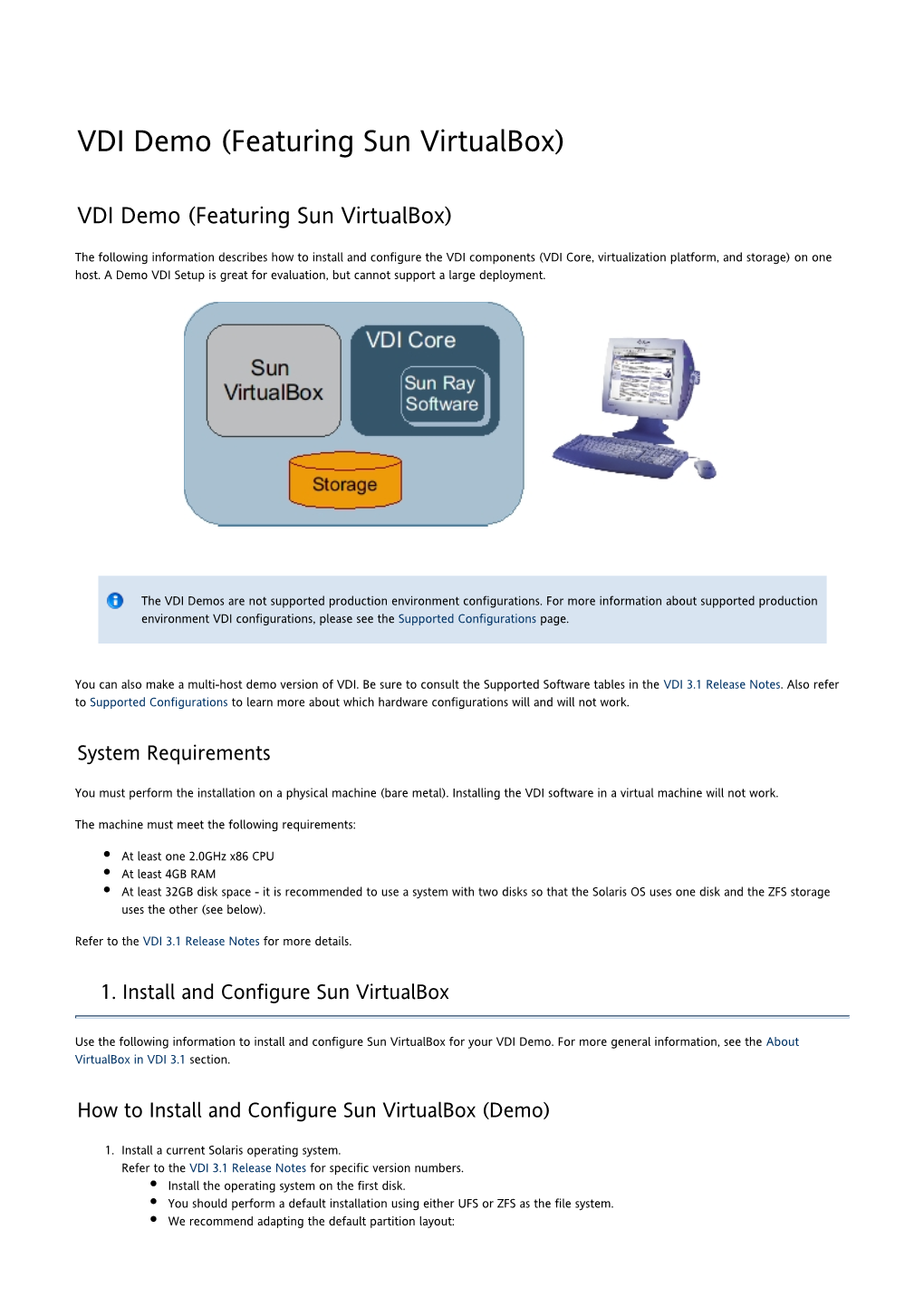 VDI Demo (Featuring Sun Virtualbox)