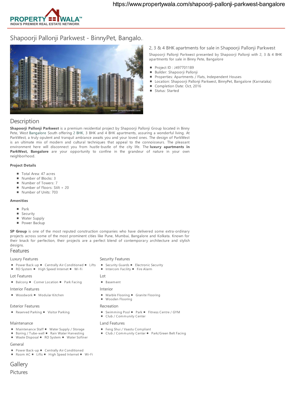 Shapoorji Pallonji Parkwest