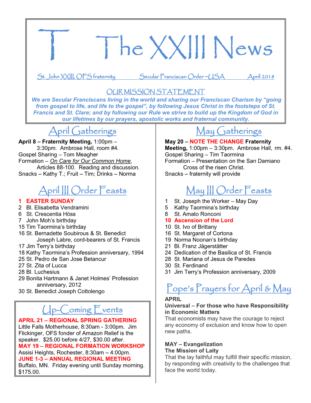 T the XXIII News