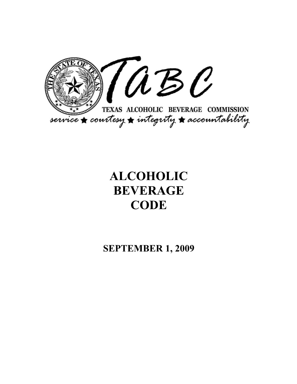 Texas Alcoholic Beverage Code (2009)