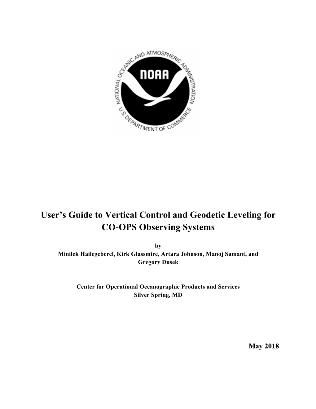 User's Guide to Vertical Control and Geodetic Leveling for CO-OPS