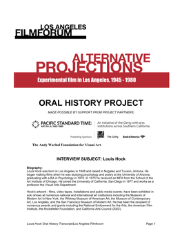 Oral History Project