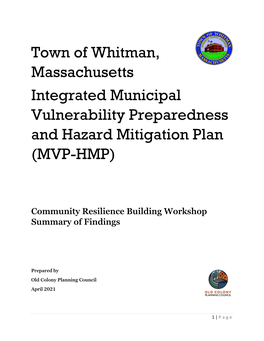 Town of Hanson Hazard Mitigation and Municipal Vulnerability