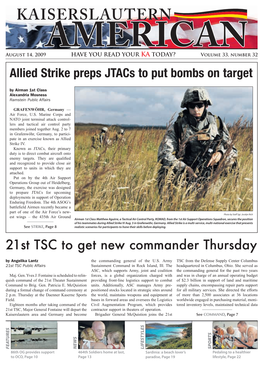 21St TSC to Get New Commander Thursday by Angelika Lantz the Commanding General of the U.S