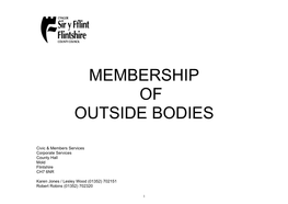 Membership of Outside Bodies