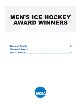 Men's Ice Hockey Award Winners