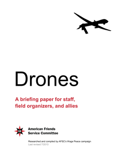 Wage Peace Drone Briefing Paper
