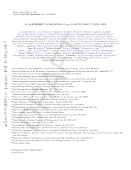 Characterizing 51 Eri B from 1-5$\Mu $ M: a Partly-Cloudy Exoplanet