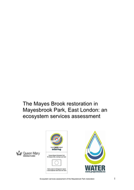 The Mayes Brook Restoration in Mayesbrook Park, East London: an Ecosystem Services Assessment