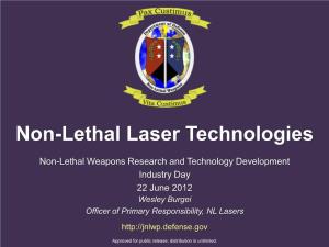 Non-Lethal Laser Technologies