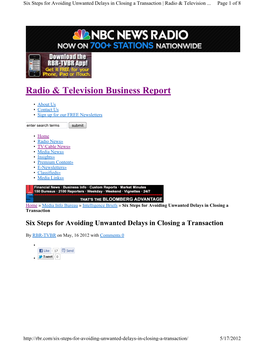 Radio & Television Business Report