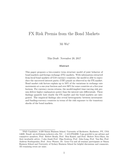 FX Risk Premia from the Bond Markets