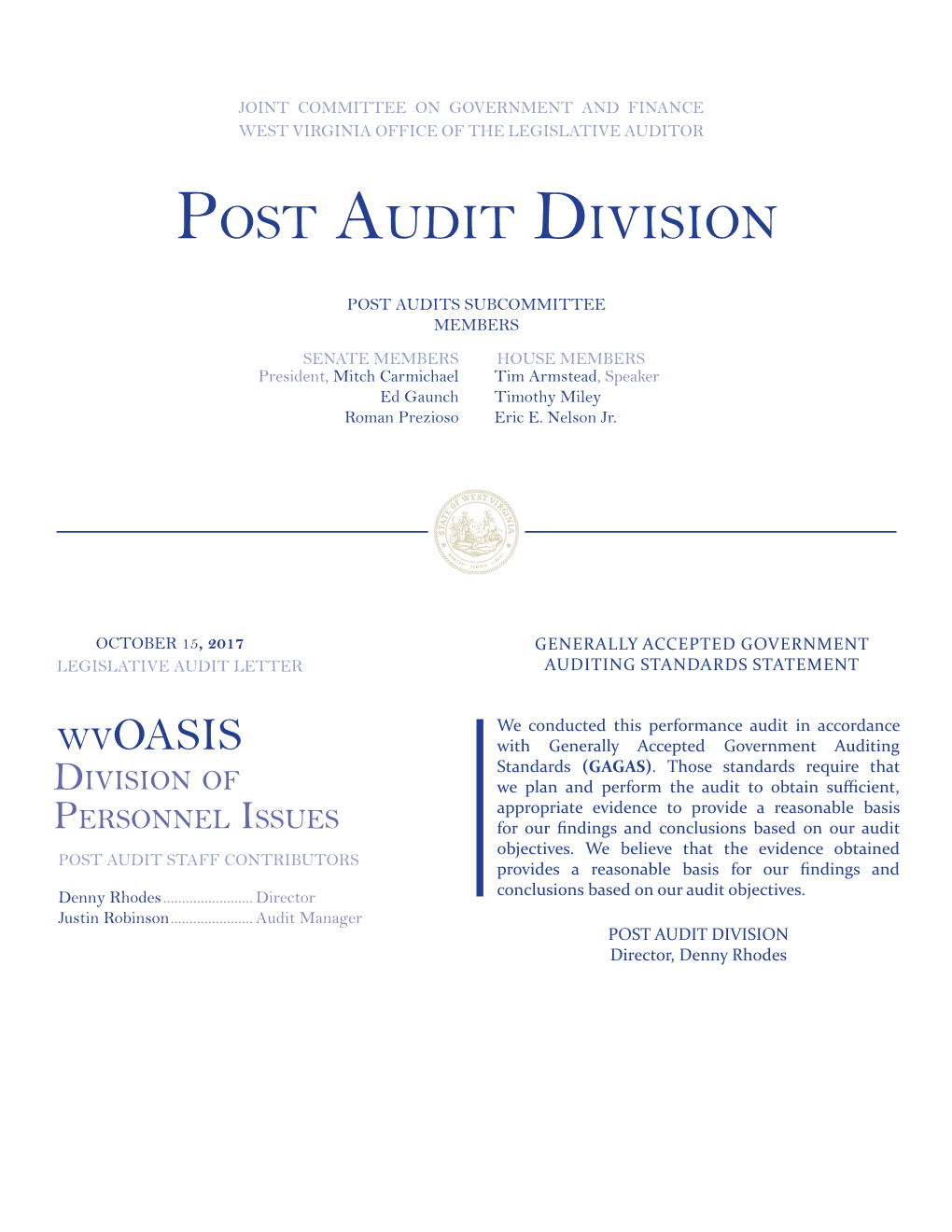 Post Audit Division