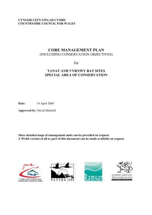 Core Management Plan (Including Conservation Objectives)