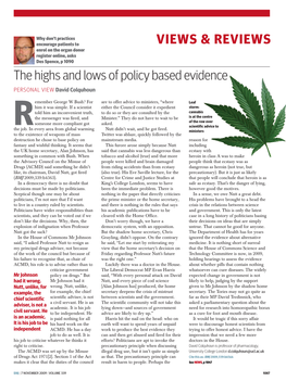 Views & Reviews the Highs and Lows of Policy Based Evidence