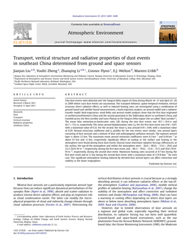 Transport, Vertical Structure and Radiative Properties of Dust Events in Southeast China Determined from Ground and Space Sensors