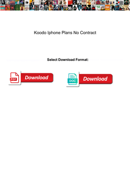 Koodo Iphone Plans No Contract