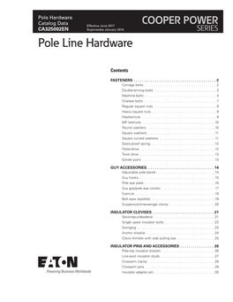 Pole-Line Hardware Catalog