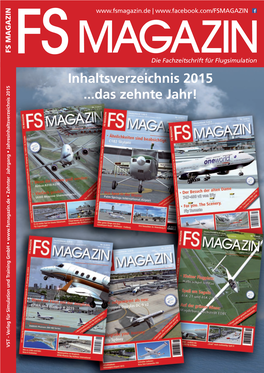 Jahresinhaltsverzeichnis 2015 FS MAGAZIN FS Inhaltsverzeichnis 2015