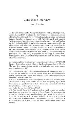 Gene Wolfe Interview [James B. Jordan, 1992]