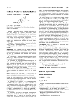 Sodium Prasterone Sulfate Hydrate Sodium Pyrosulfite
