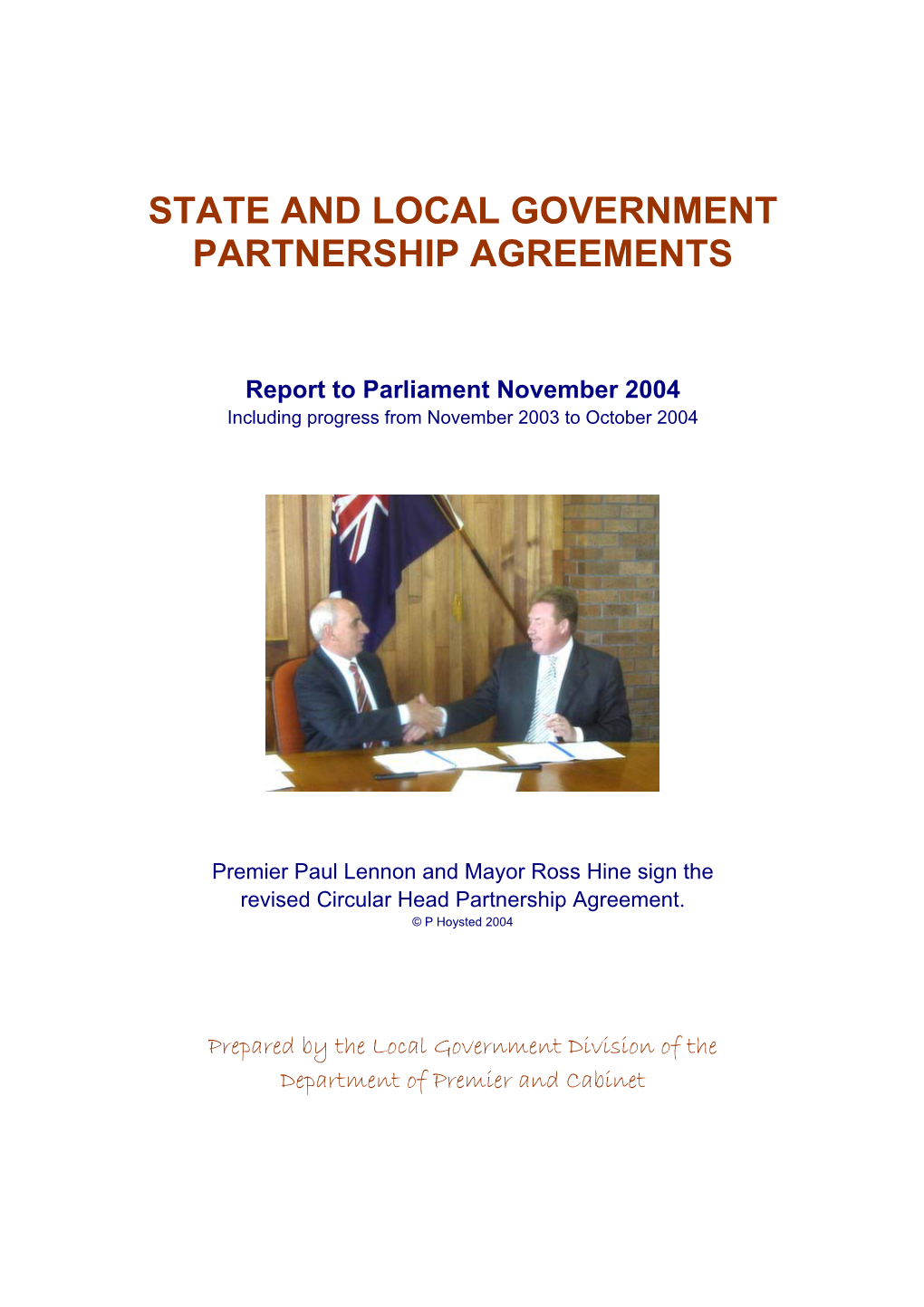 State and Local Government Partnership Agreements