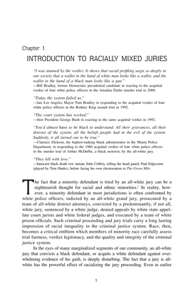 Introduction to Racially Mixed Juries