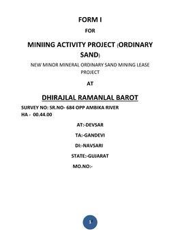 (Ordinary Sand) Dhirajlal Ramanlal Barot
