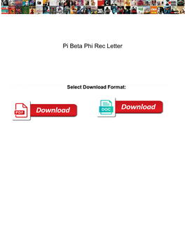 Pi Beta Phi Rec Letter