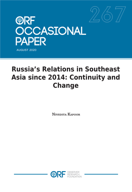 Russia's Relations in Southeast Asia Since 2014: Continuity and Change