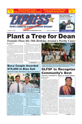 Plant a Tree for Dean Trantalis Plans His 50Th Birthday Around a Worthy Cause by Andy Zeffer Trantalis Said