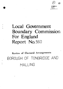 Local Government Oundary Commission for England Report No