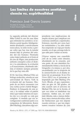 Ciencia Vs. Espiritualidad Francisco José García Lozano