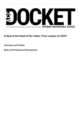 From Lawyer to CEO?