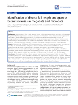 Identification of Diverse Full-Length Endogenous Betaretroviruses In